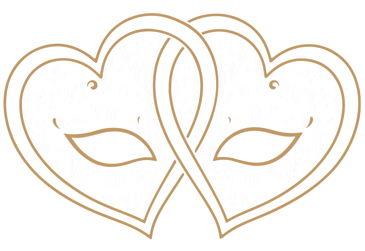 Élément graphique en forme de cœurs du logo Love Love