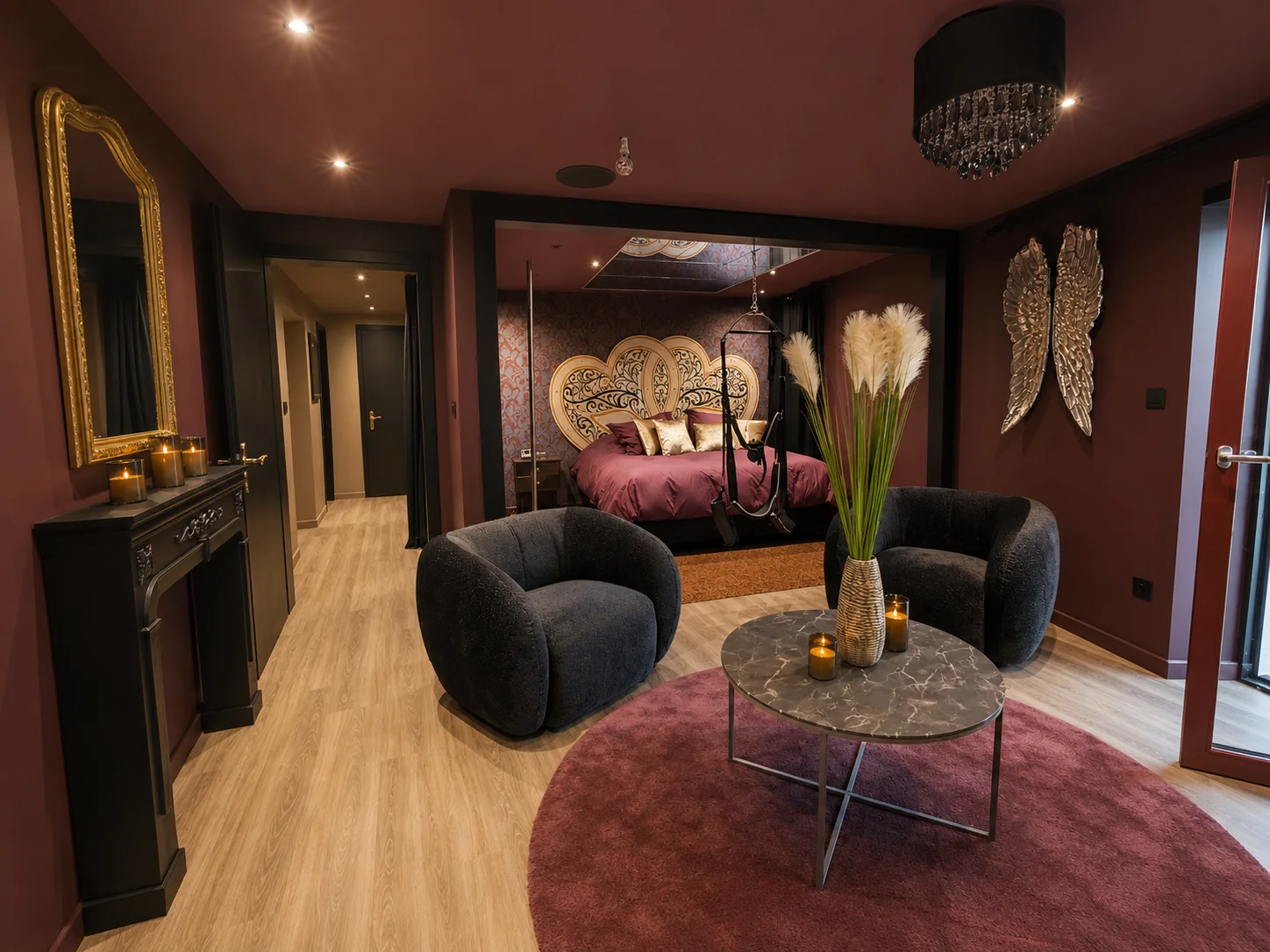 Suite privative Love Love à Wissembourg avec salon et chambre